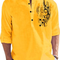 Men Printed Cotton Blend Straight Kurta-image-94
