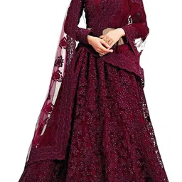 apnisha Embroidered Semi Stitched Lehenga Choli-picture-0