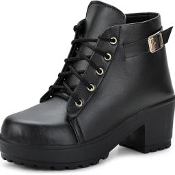 Smart Buckle Rexin Boots For Women-image-57