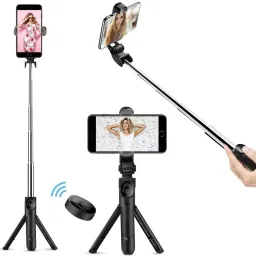 Wanzhow Top Selling professional handheld tripod selfiestick 3in1 extendable mini tripod Monopod, Tripod, Tripod Kit-26