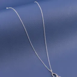 Cubic Zirconia, Diamond Silver Plated Silver, Copper Necklace-36