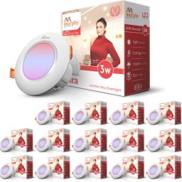 LED 3W AURA COLOR CHANGING DOWN LIGHT(RED/BLUE/PINK, Pack of 15) Recessed Ceiling Lamp-image-75