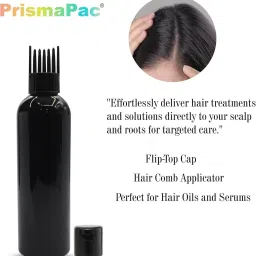 prismapac Hair Root & Scalp Applicator, Empty Container for Oil, Serum, Shampoo & Medicine 200 ml Bottle image 2