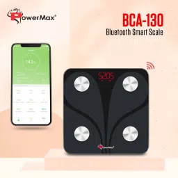Powermax Fitness BAC-130 Bluetooth Body Fat Scale, BMI, Composition Analyser with SmartPhone App Weighing Scale image 2