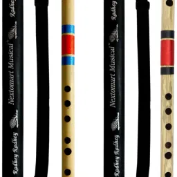 Musical Combo Flutes F Natural (14 Inch) & F Sharp (14 Inch) Bamboo Flute Bansuri with Flute Carry Bag Free Bamboo Flute-14