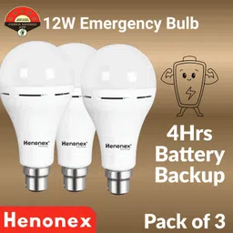 henonex High Efficiency 12W LED Emergency Bulbs – PK3 2 hrs Bulb Emergency Light-picture-18