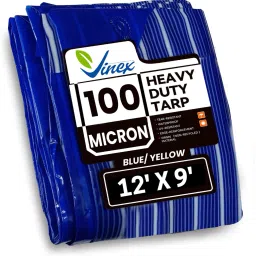 12ft X 9ft, 90GSM | Multilayer Water Proof Tarpaulin, UV Protection, ISI Tent - For Transportation Covers, Construction Sites-60