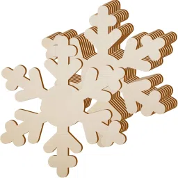 8 Pcs Large Wooden Christmas Snowflake Cutouts 12 Inch Unfinished Wood Wooden Cut-outs-24