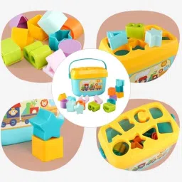 devdarsh First Block Set For Kids Non-Toxic Abcd Geometric Shape Sorting & Stacking Toy image 5