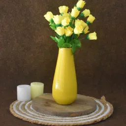 Modern Decorative Metal Vases for Home Décor, Yellow Iron Vase-image-30