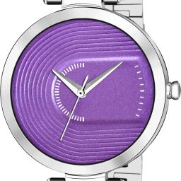 New Designer Classic Dial Silver Color Stainless Steel Chain Analog Watch - For Girls F-44-L-image-100