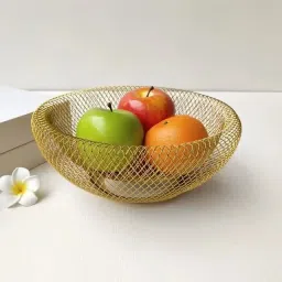 Double Layer Iron Candy Vegetables Fruit Bowl Gold Fruit Bowl Iron Fruit & Vegetable Basket-image-23