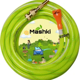 15 Meter (50 Feet) 1/2 Inch (12.5mm) 3 Layered Braided Water with Brass Nozzle Sprayer For Garden, Car Wash, Floor Clean,Easy to Connect Pipe Hose Pipe-picture-10
