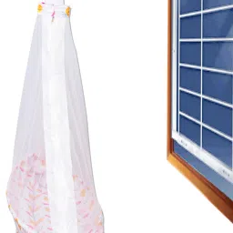 vparents fruity Baby Cradle with Attached bed and Mosquito net and Window Metal Hanger image 5