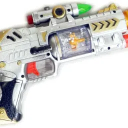 Laser Sound Gun with IC Sound + Flashing Lights + Infrared Beam for Aiming Toy Gun for Kids - Multicolor Guns & Darts-0