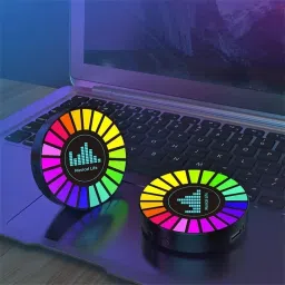 QCEN Rechargeable RGB Sound Control Light, Dynamic Rhythm Light with Round Sound Smart Sensor Light-30