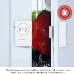 fedus Wireless Door Window Safety Alarm With Magnetic Sensor And High Sound Quality Door & Window Door Window Alarm Door & Window Door Window Alarm image 3
