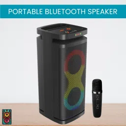 SACRO A1 (PORTABLE BLUETOOTH PARTY SPEAKER) Stereo Sound With Wireless Karaoke MicP394 40 W Bluetooth Party Speaker-picture-19