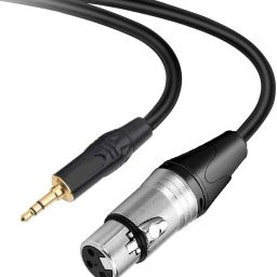3.5mm Male to XLR Female Cable - Professional Low Noise Microphone Cable-25