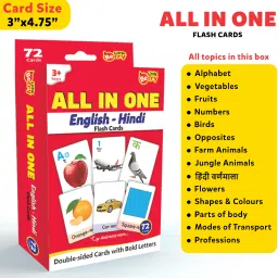 All in One Flash Cards for Kids (English - Hindi): Flashcard Set | Learning Toy-15