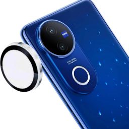 Mobeezy Back Camera Lens Ring Guard Protector for Vivo V50e 5G Vivo V50 3D Camera Ring Guard (Silver)-1
