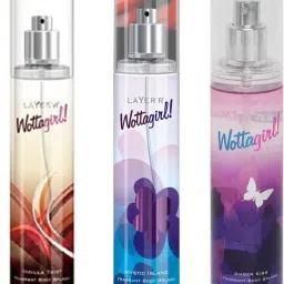 WOTTAGIRL AMBER KISS FRAGRANT BODY SPLASH + WOTTAGIRL MYSTIC ISLAND FRAGRANT BODY SPLASH + WOTTAGIRL VANILLA TWIST FRAGRANT BODY SPLASH Deodorant Spray - For Women-image-65