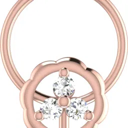 avsar Kamakshi 14kt Cubic Zirconia Rose Gold Nose Wire-image-86