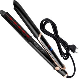 QGS 4 Heat Settings Silk Smooth Professional Ceramic Anti-Static Infrared Hair Salon Approved 30W Hair Straightener With 4 Heat Settings (6 Month Warranty) 10 Hair Straightener-image-29