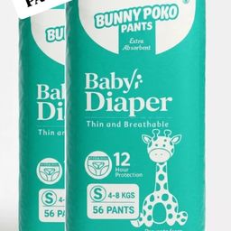 Baby Diapers | Upto 12Hrs Extra Absorbent | (56 x 2) Small 4-8KG - S-image-50