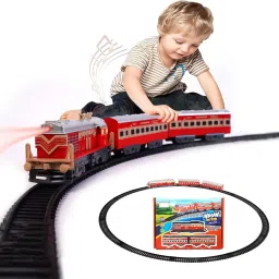 Indian Passenger Toy Train Set | Battery Operated Train Railway Tracks for Kids-36