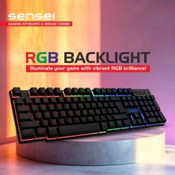 zebion Sensei Gaming Keyboard Mouse Combo Wired USB Standard Gaming Keyboard Compatible with Desktop, Laptop, Mac multimedia_keys image 5