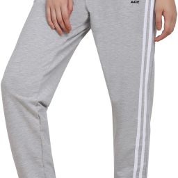 Women Striped Grey Track Pants-image-72