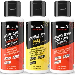 Car Dashboard & Leather Polish, Wonder Wash Car Shampoo, Carnauba Liquid Car Wax Combo-image-70