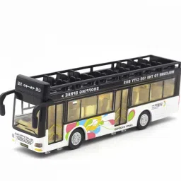 Metal Diecast Toy Bus London Bus Light Sound Pullback For Kids Sight View Bus-picture-20