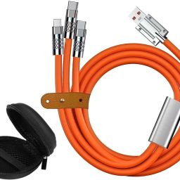 POZUB 120W All in one Mobile Data Transmission Cable Triple Charging Charger Cable Charging Pad-image-97