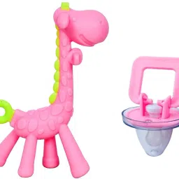 Baby Giraffe Teether With Silicone Pacifier Teether and Feeder-25
