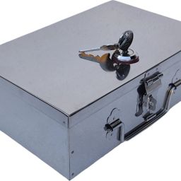Steel Jewelry, cash, Ornament Bank Locker Box-9 Inch (pre fited 2key Lock ) Cash Box-10