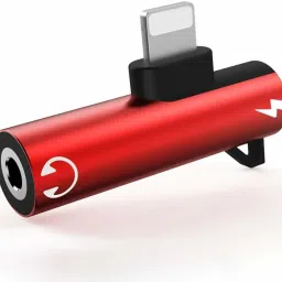 SANNO WORLD Red 3.5 mm Headphone Jack and Charging Adaptor and Splitter Compatible Phone Converter-image-11