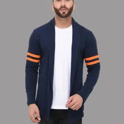 Men Straight Full Sleeve Blue Shrug-image-27