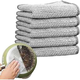 Non-Scratch Dish Wash Scrubber,Steel Wire Dish Cloth, Scrubber for Utensils,Sink Scrub Pad-image-60