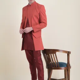 HOUSE OF DEYANN Solid Sherwani-image-89