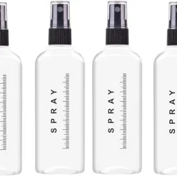 4 PC Transparent Plastic Refillable Reusable Mist Black Spray Bottle 120 ML Each 480 ml Spray Bottle-image-43