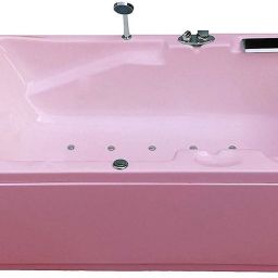 Euro 5.5 Feet Acrylic with Bubble Bath and Filler System - Pink Free-standing Bathtub-image-21