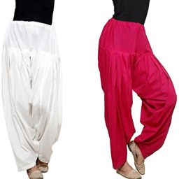 Pure Cotton Solid Women ["Pink","White"] Salwar-image-20