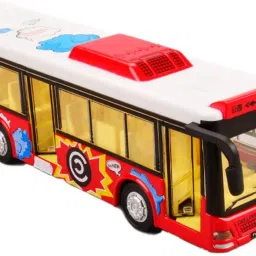 Diecast Metal Toy Bus Light Sound Pullback Long London Bus For Kids School Bus-13