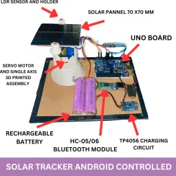 mechanic37 Solar Tracker Single Axis Engineering Project ( Android Controlled + Automatic ) Educational Electronic Hobby Kit image 3