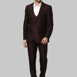 Men 3PC SB 2BTN CORD PIPIN ON EDGE-CONT FIT Solid Suit-image-9