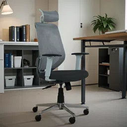 Pictor Office Chair, High Back Mesh Ergonomic Desk Chair with Comfortable Seat Nylon Office Adjustable Arm Chair-image-24