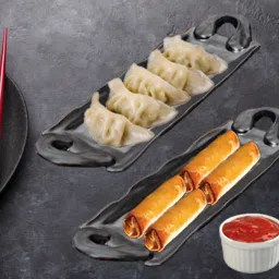 zido (Pack of 2) Exclusive Classical Design Snacks Serving Platter for Multipurpose Use Sizzler Tray image 4