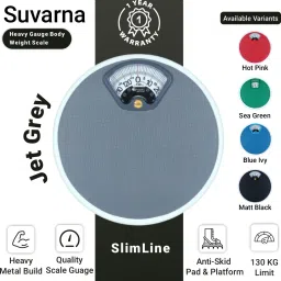 SUVARNA Big Platform, New GALAXY in Round Shape, Capacity: 130kg, Color: Grey Weighing Scale image 2
